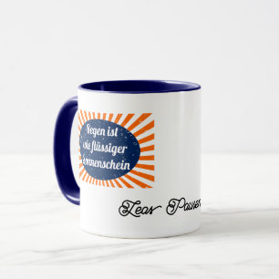 Mug Pluie de soleil liquide avec noms