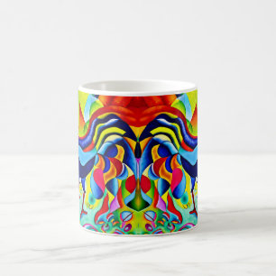 Mug "Plumage Vivid". Un Cockerel Surréaliste Et Coloré