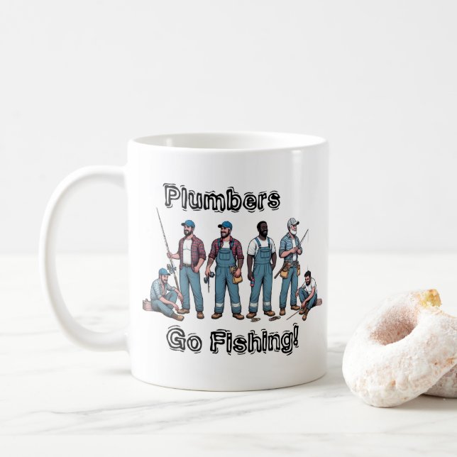 Mug Plumbers Go Fishing (Avec donut)