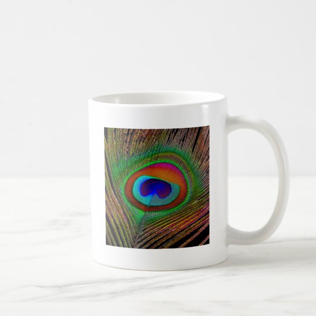 Mug Plume de paon cuivré vibrant (Droite)