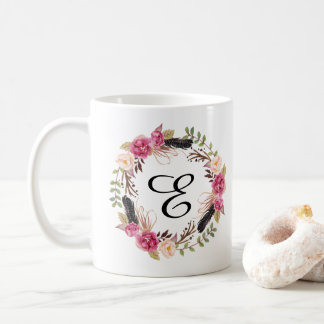 Mug Plume monogrammée personnalisée Bridesmaid Boho