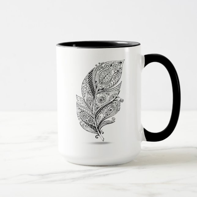 Mug Plume tribale inspirée (Droite)