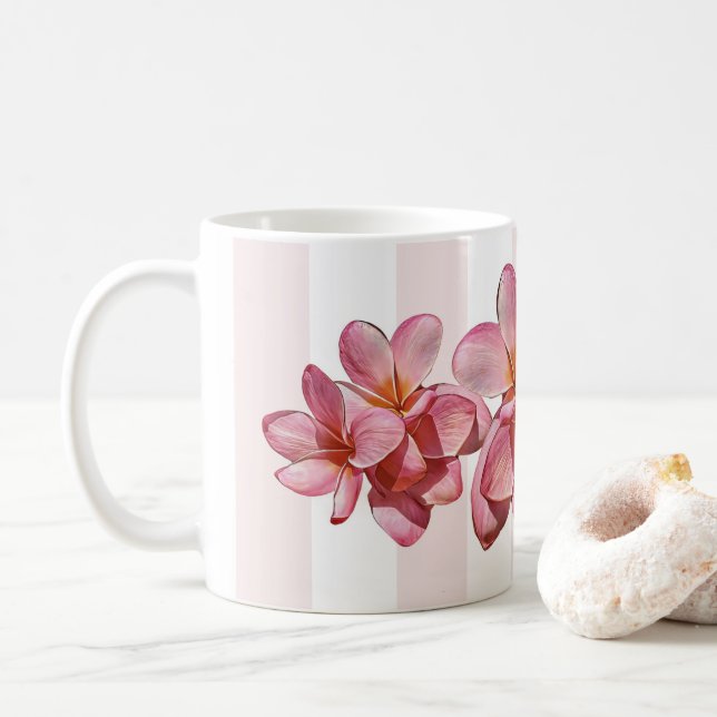Mug - Plumeria rose (Avec donut)