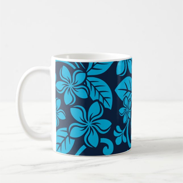 Mug PLUMÉRIE DE L'ÎLE (Bleu x 2) (Gauche)