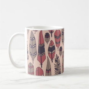 Mug Plumes Abstraites : arrière - plan vintage coloré.