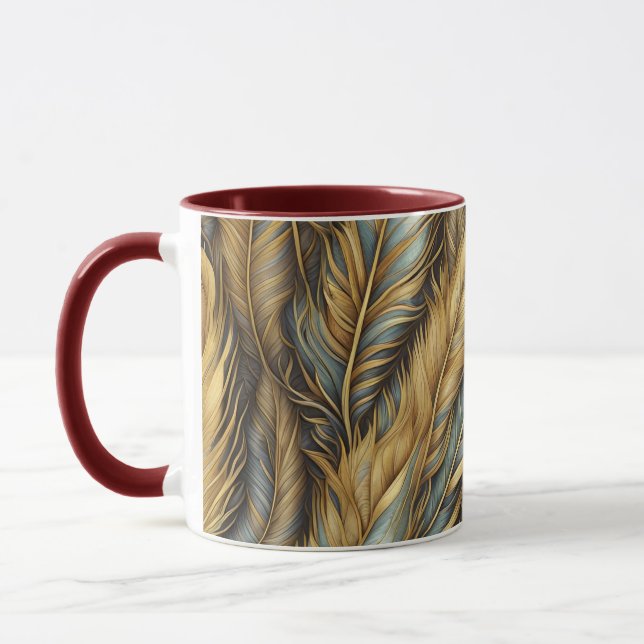 Mug Plumes Art Argent Doré  (Gauche)