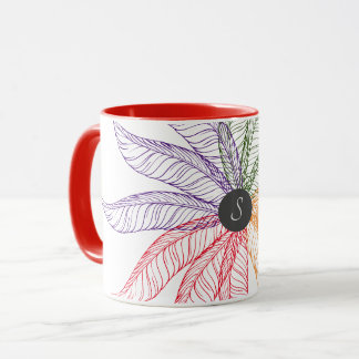 Mug - Plumes avec Monogramme