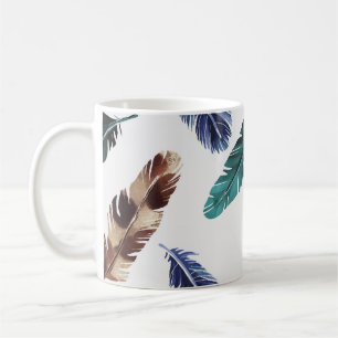 Mug Plumes colorées Texture tribale