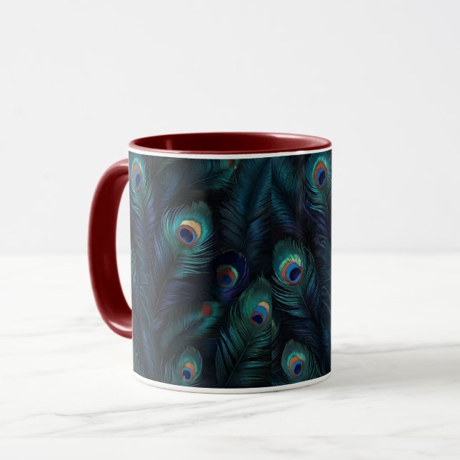 Mug Plumes de paon (Devant gauche)