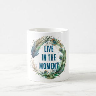Mug Plumes de paon bleu vert