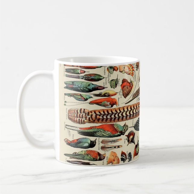 Mug Plumes d'oiseaux sauvages Antique (Gauche)