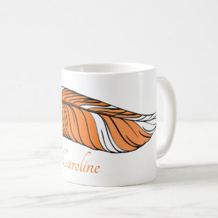 Mug - Plumes et nom en Oranges