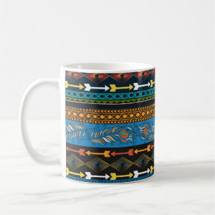 Mug Plumes ethniques : Broderie Boho Chic