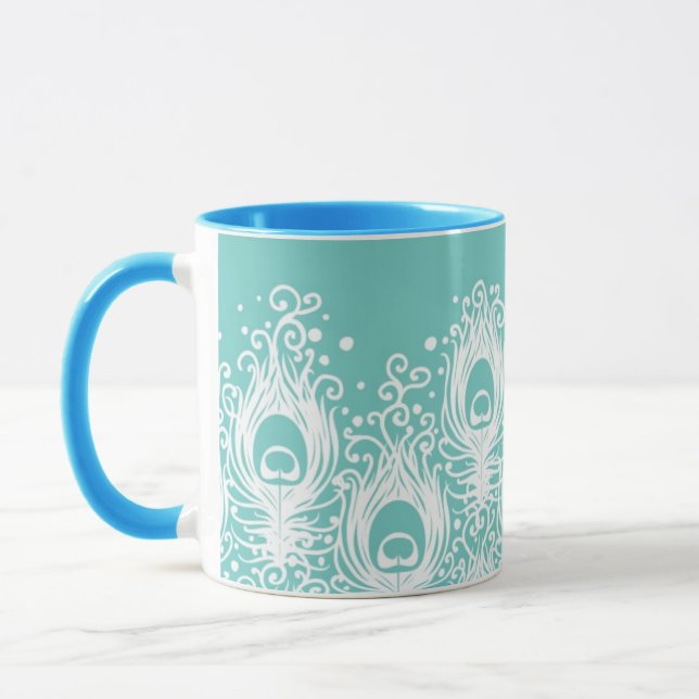 Mug Plumes molles de paon (Gauche)