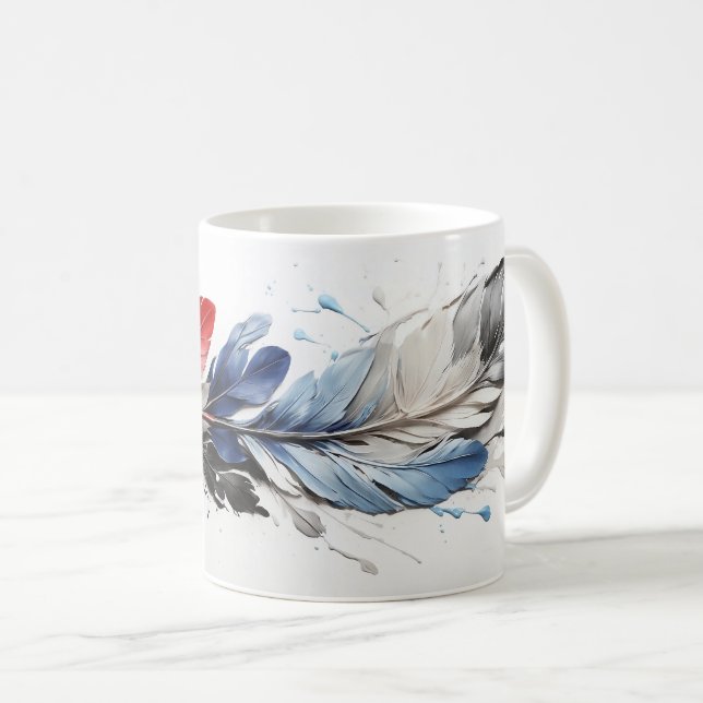 Mug - Plumes - Tricolore (Devant droit)