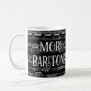 Mug Plus Baritone Chalkboard - Black White Singer