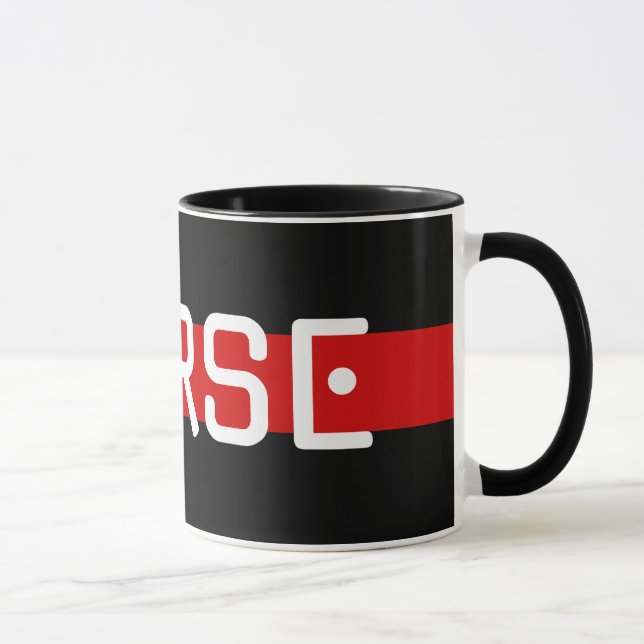 Mug PLUS Code Ligne rouge Design (Droite)