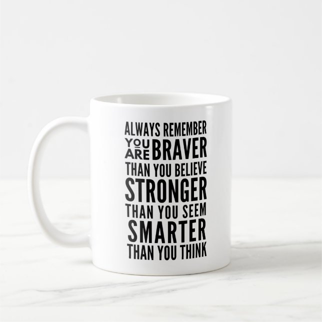 Mug plus courageux, plus fort, plus intelligent, plus  (Gauche)