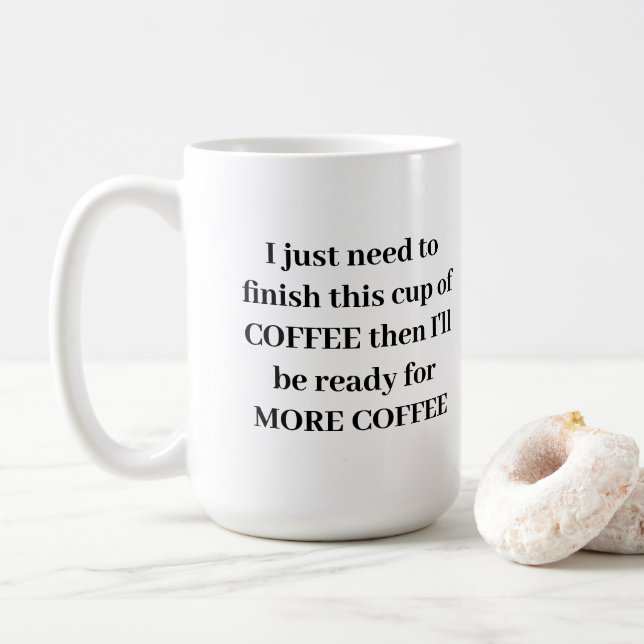 MUG PLUS DE CAFÉ (Avec donut)