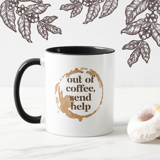 Mug Plus de Café Envoyez des Secours Drôle d'Accro à l (Créateur téléchargé)