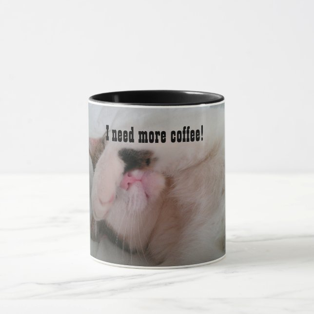 Mug Plus de chat de café (Centre)