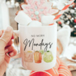 Mug Plus de lundis Retraite personnalisée<br><div class="desc">Boug Cadeau De Retraite : Plus De Lundi. Célébrez le prochain chapitre en style avec cette collection minimaliste moderne de Cocktail Retraite Party! Idéal pour rendre hommage à tous ceux qui entrent dans le monde passionnant de la retraite, ce design est doté d'une police de caractères chic et manuscrite associée...</div>