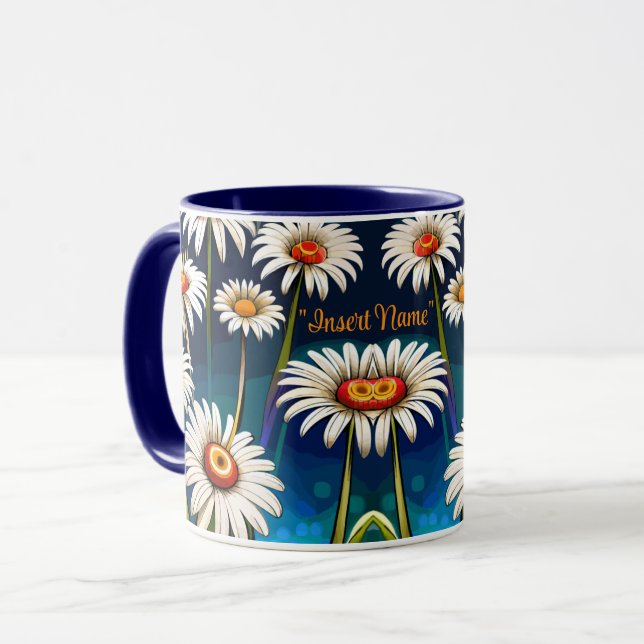 Mug Plus de marguerites : Plaisirs floraux et joie (Devant gauche)