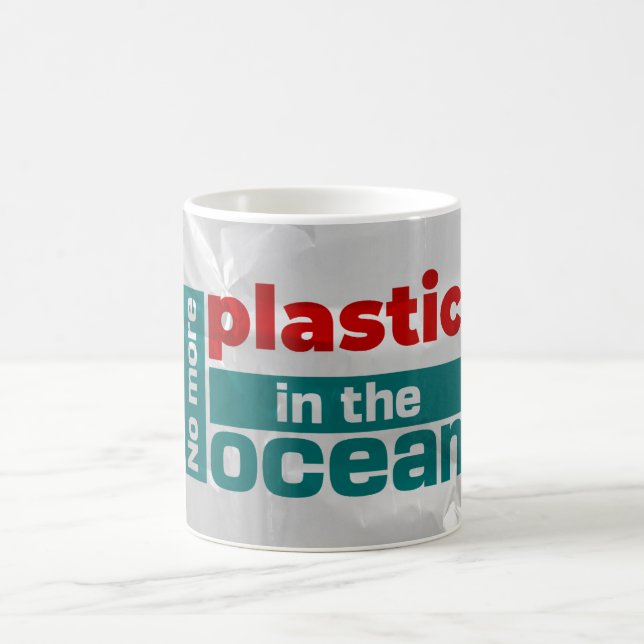 Mug Plus de plastique dans l'océan | Pollution de l'oc (Centre)