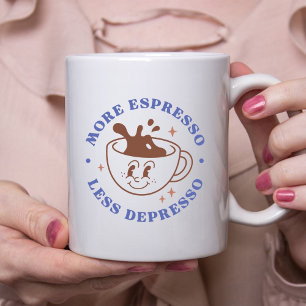 Mug Plus d'expresso, moins de dépresso Sarcastique drô