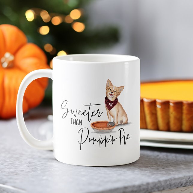 Mug Plus doux que Citrouille Pie Naughty Chihuahua Chi (Sweeter Than Pumpkin Pie Naughty Chihuahua Dog Coffee Mug)