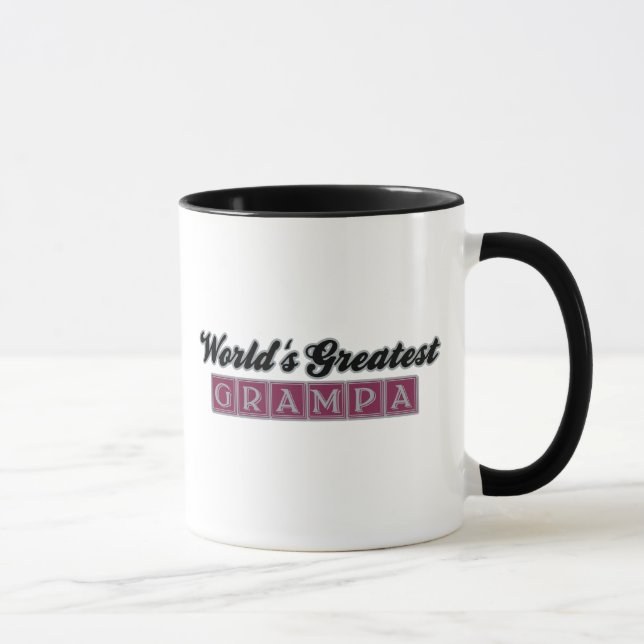 Mug Plus grand Grampa du monde (Bourgogne) (Droite)