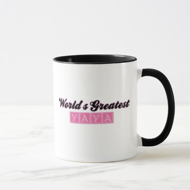 Mug Plus grand YaYa du monde (rose) (Droite)