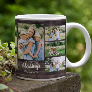 Mug Plus Grandes Bénédictions Citation 12 Photo Bois R