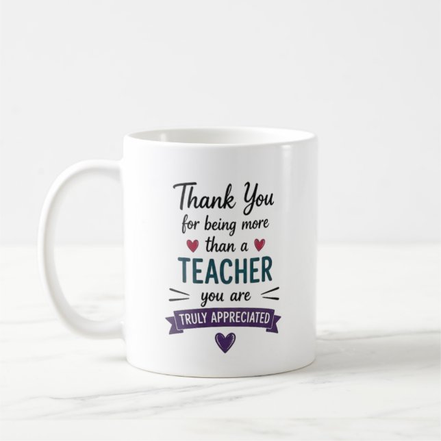 Mug Plus qu'un professeur vraiment apprécié Personnali (Gauche)