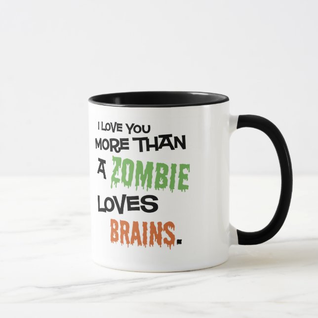 Mug Plus qu'un zombi aime des cerveaux (Droite)