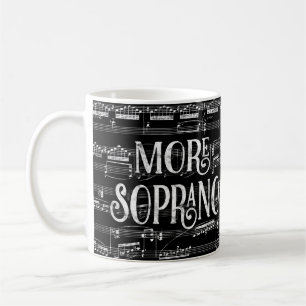 Mug Plus Soprano Chalkboard - Chanteur noir blanc