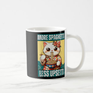 Mug Plus Spaghetti Moins Upsetti Funny Chat Mange Spag