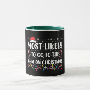 Mug Plus susceptible d'aller à la gym le jour de Noël 