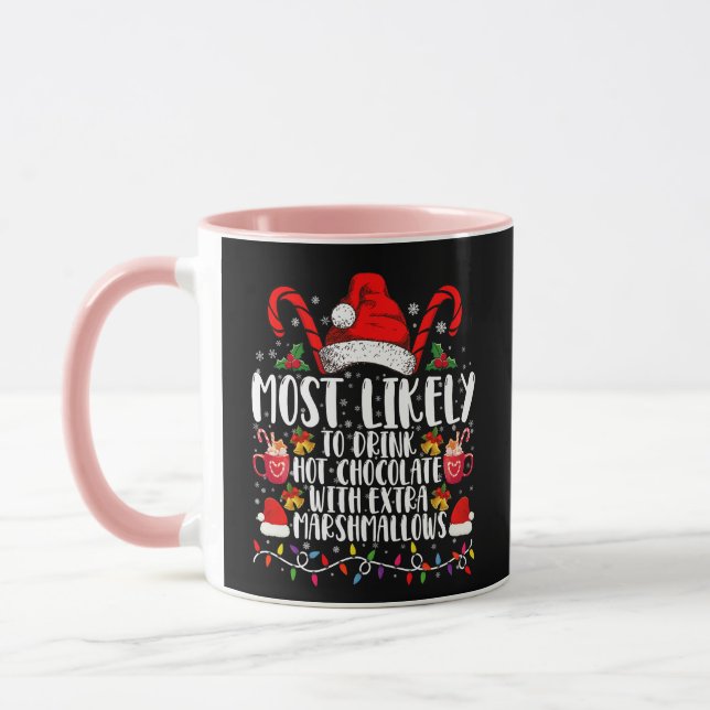 Mug Plus Susceptible De Boire Des Chamallows De Chocol (Gauche)