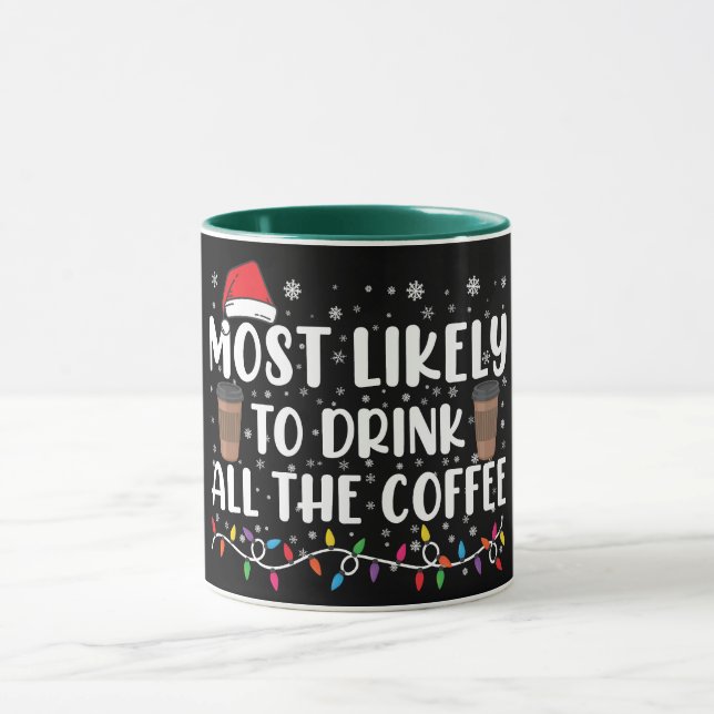 Mug Plus susceptible de boire tout le café de Noël  (Centre)
