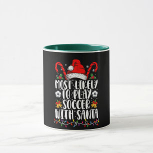 Mug Plus susceptible de jouer au football avec Santa F