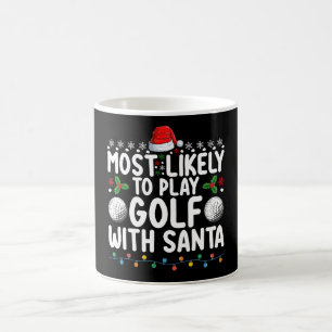 Mug Plus susceptible de jouer au golf avec Santa Noël