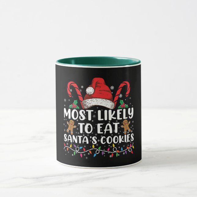 Mug Plus susceptible de manger les cookies de Santa No (Centre)