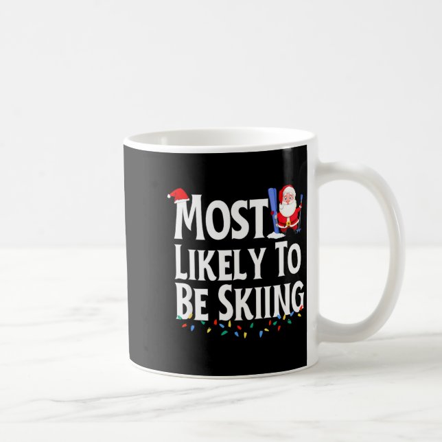 Mug Plus susceptible de skier Noël drôle  (Droite)