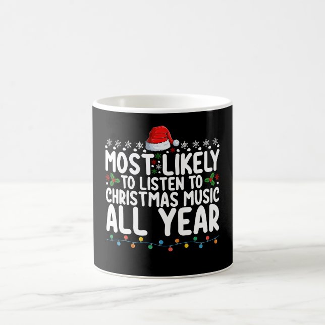 Mug Plus susceptible d'écouter de la musique de Noël t (Centre)