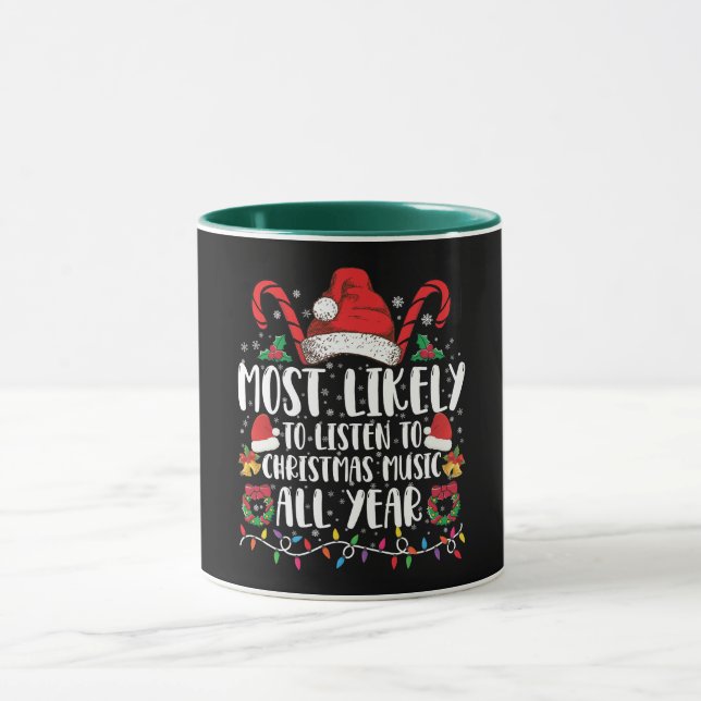 Mug Plus susceptible d'écouter Noël toute l'année Xmas (Centre)