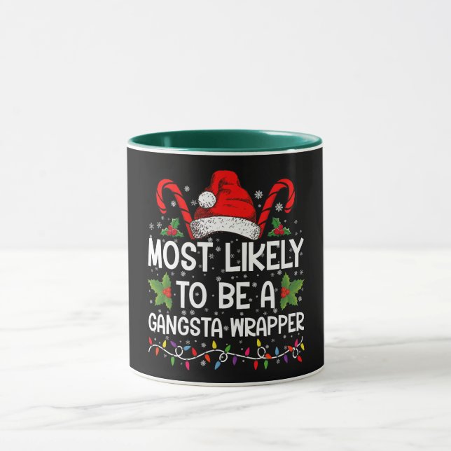 Mug Plus Susceptible D'être un Gangsta Wrapper Noël de (Centre)