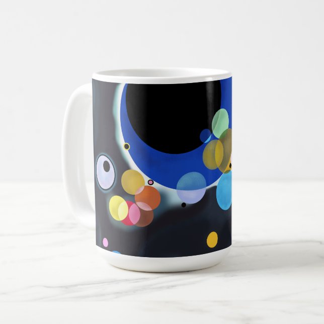 Mug Plusieurs Cercles, Vassily Kandinsky en numérique (Devant gauche)
