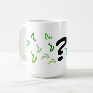 Mug - Plusieurs points de question verte (rév.)