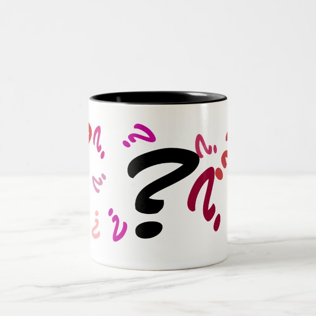 Mug - Plusieurs points de questions rouges (Centre)